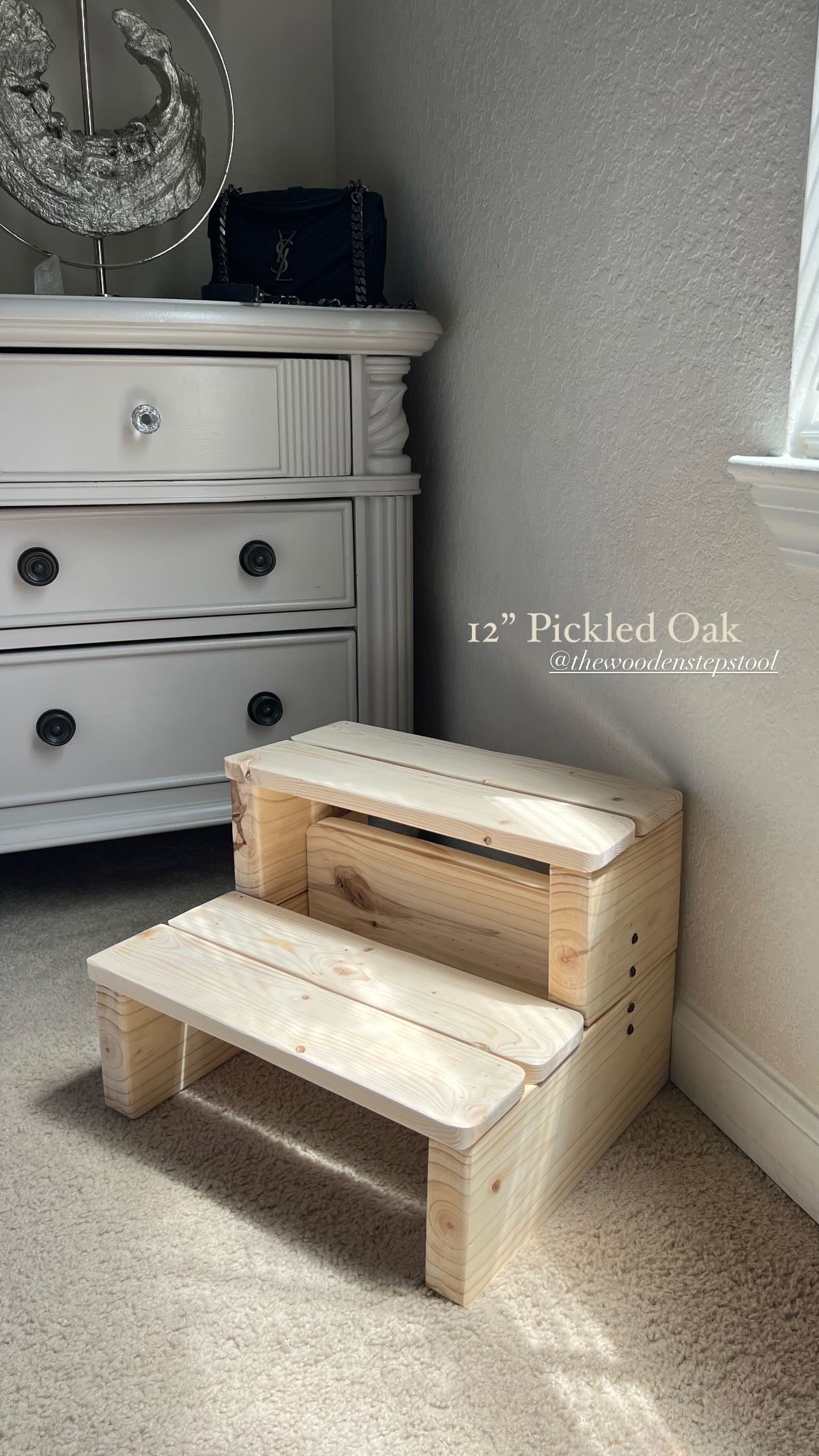 Pickled Oak Step Stool