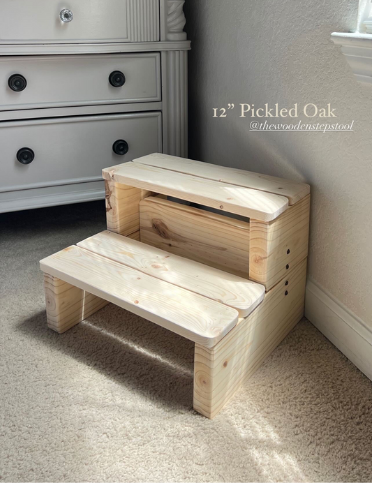 Pickled Oak Step Stool