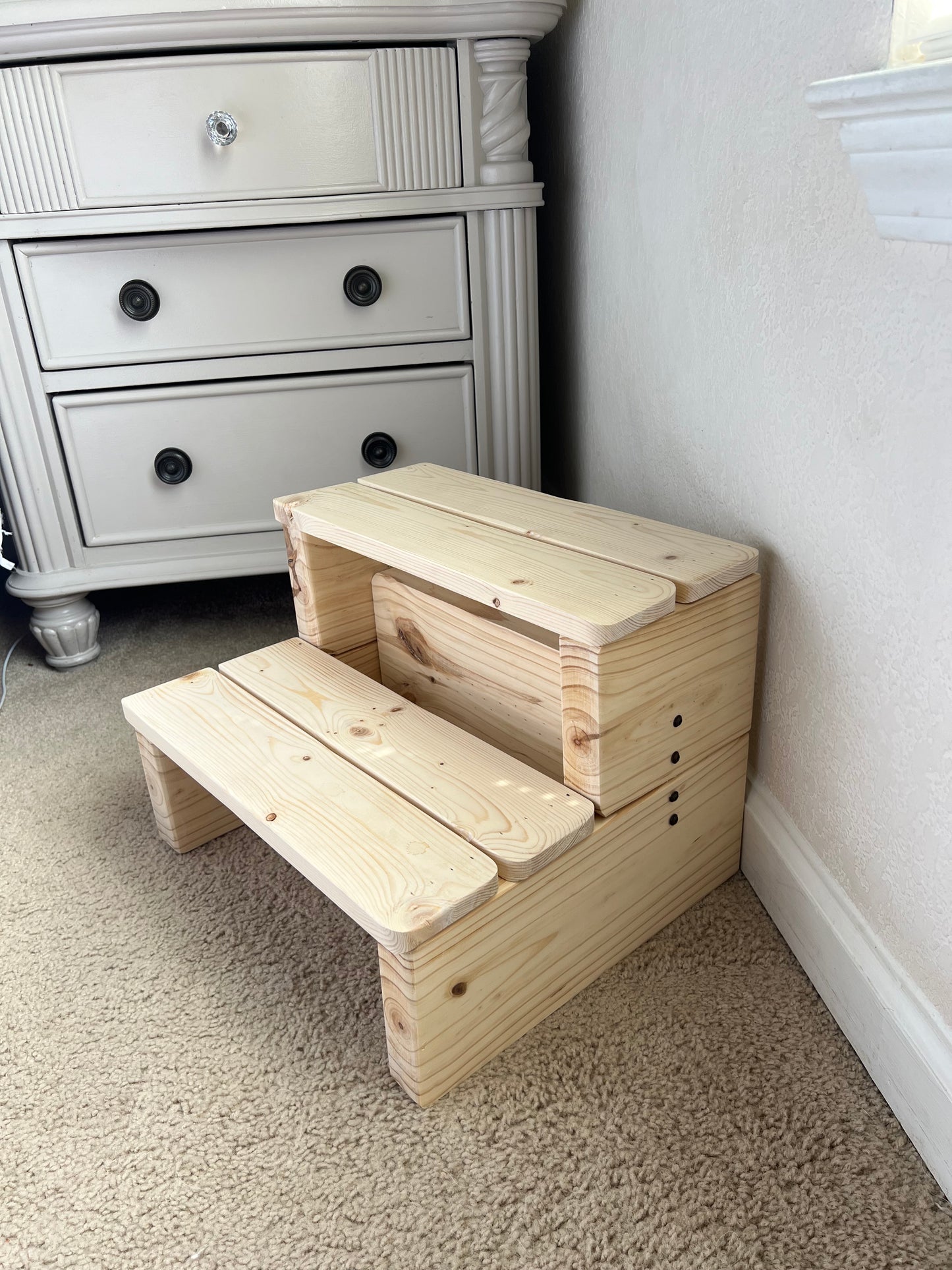 Pickled Oak Step Stool