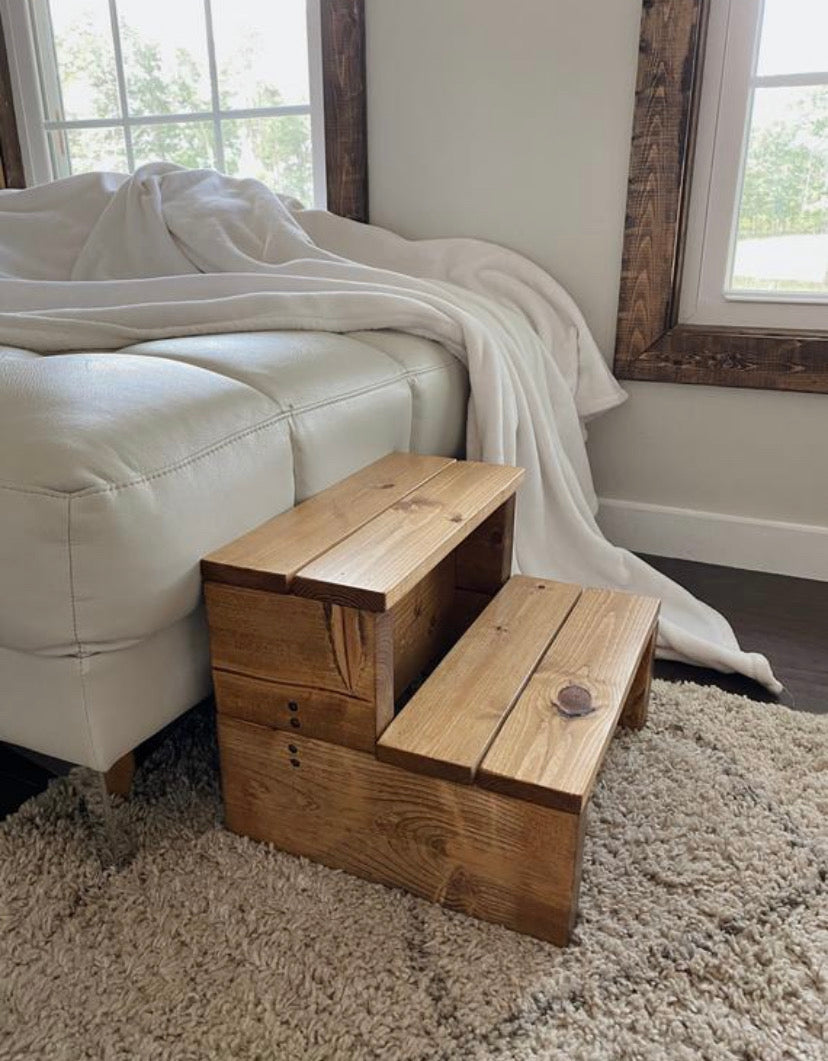 Dads Weathered Oak Step Stool