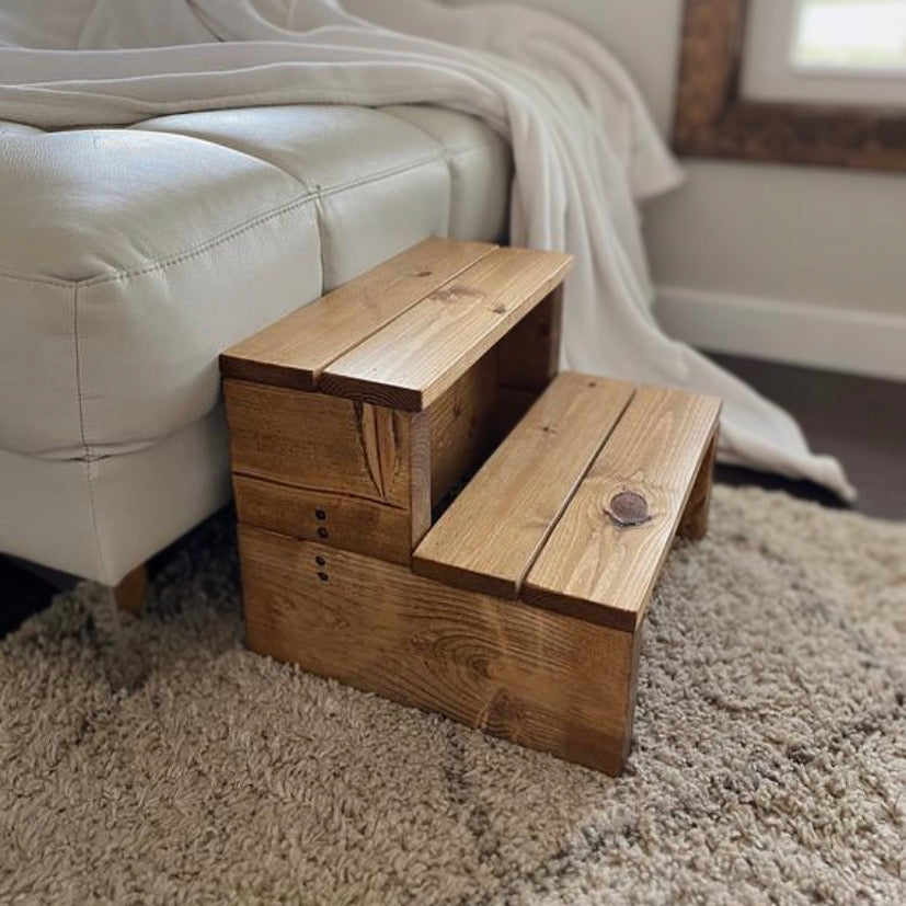 Dads Weathered Oak Step Stool